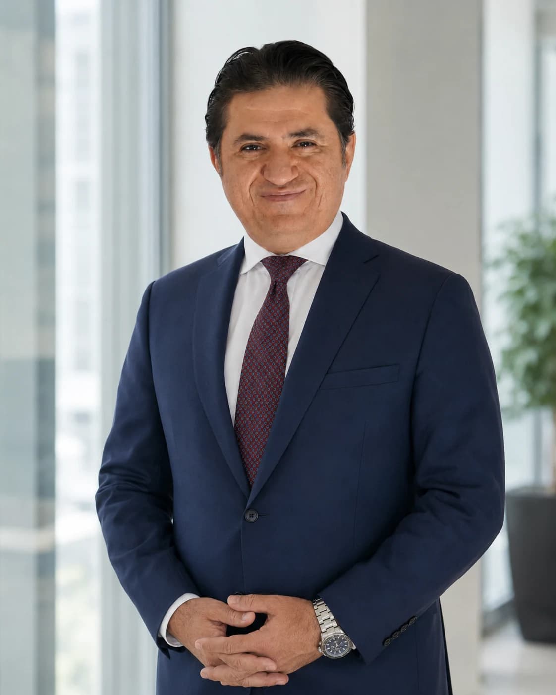 Portrait of Ali Emre Akgüneş in an executive setting.